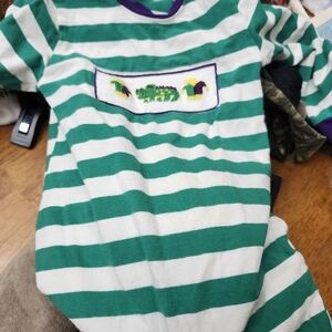 Green Striped Kids Tee